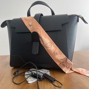 SENREVE Maestra bag - black pebbled leather gold hardware